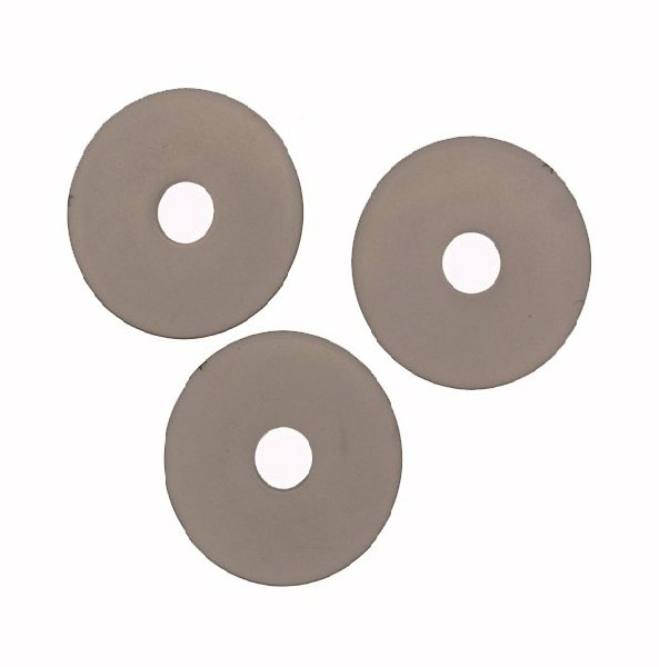 Tondo piatto liscio con foro al centro, in resina, 29 mm., color Grigio scuro opale