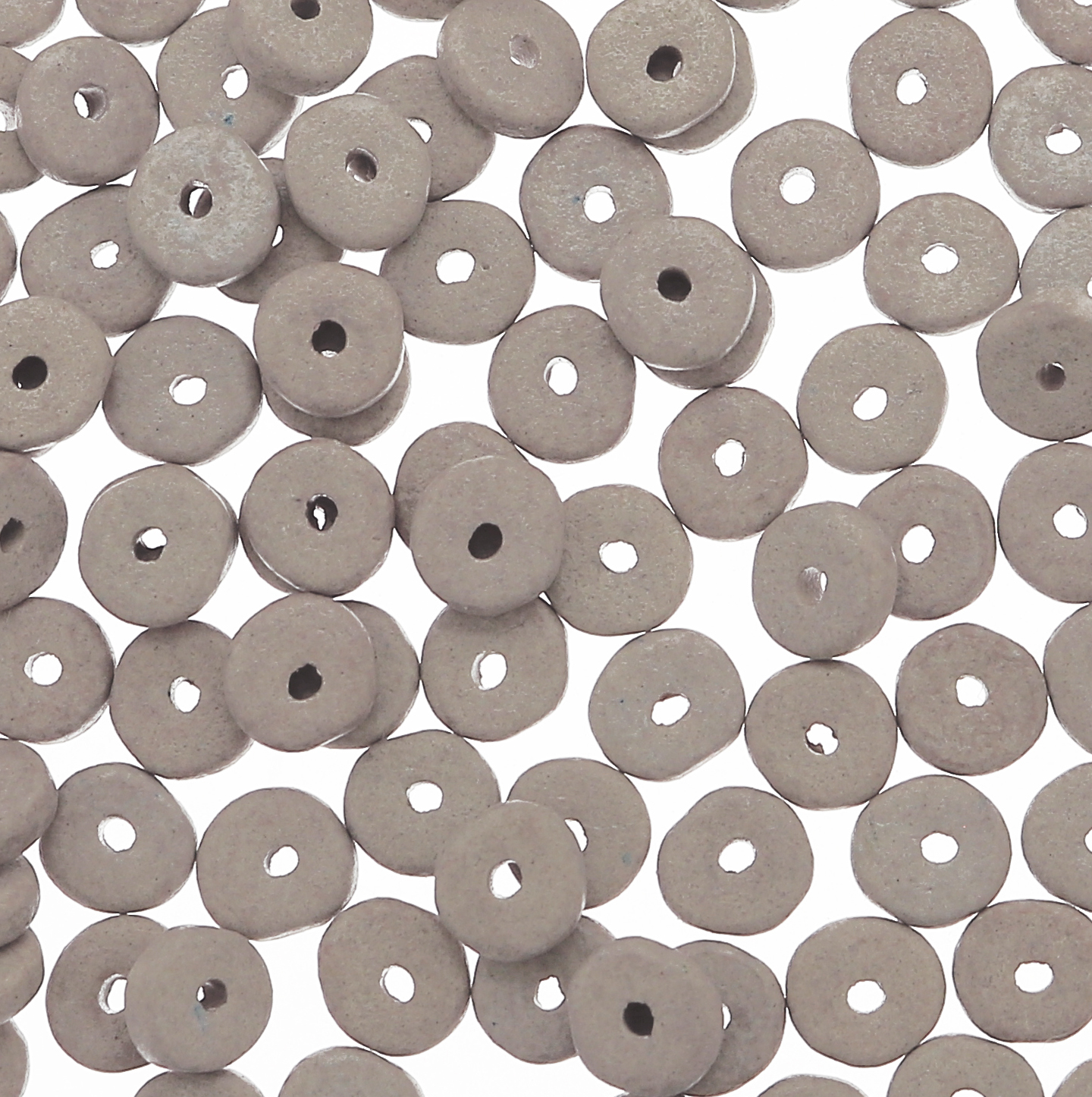 Rondella in Ceramica, piatta, 7x2 mm., colore Grigio