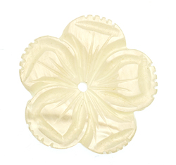 Fiore in madreperla con foro centrale, diamentro 29 mm., colore Madreperla Naturale