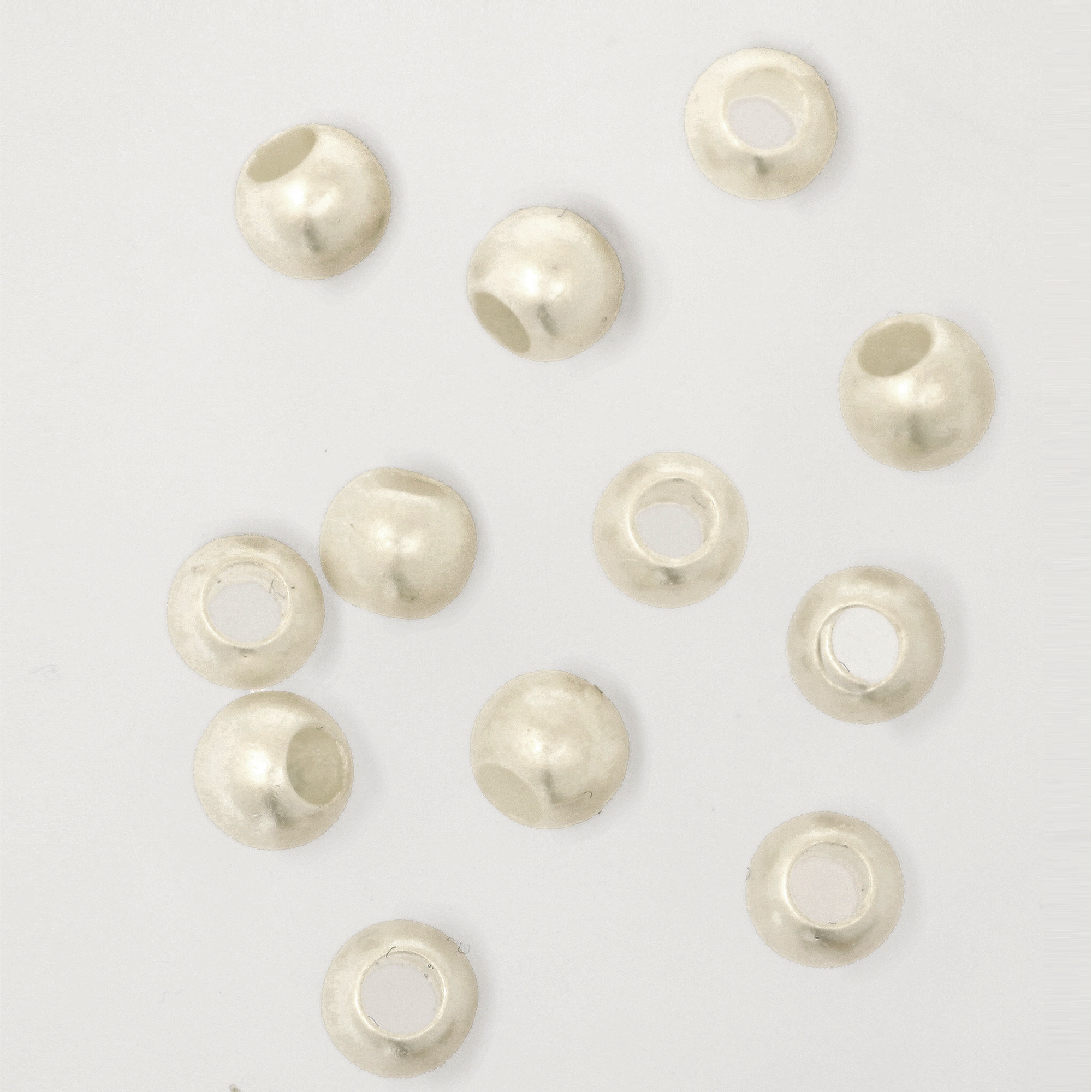 Perla in RESINA 6mm colore BIANCO PERLATO