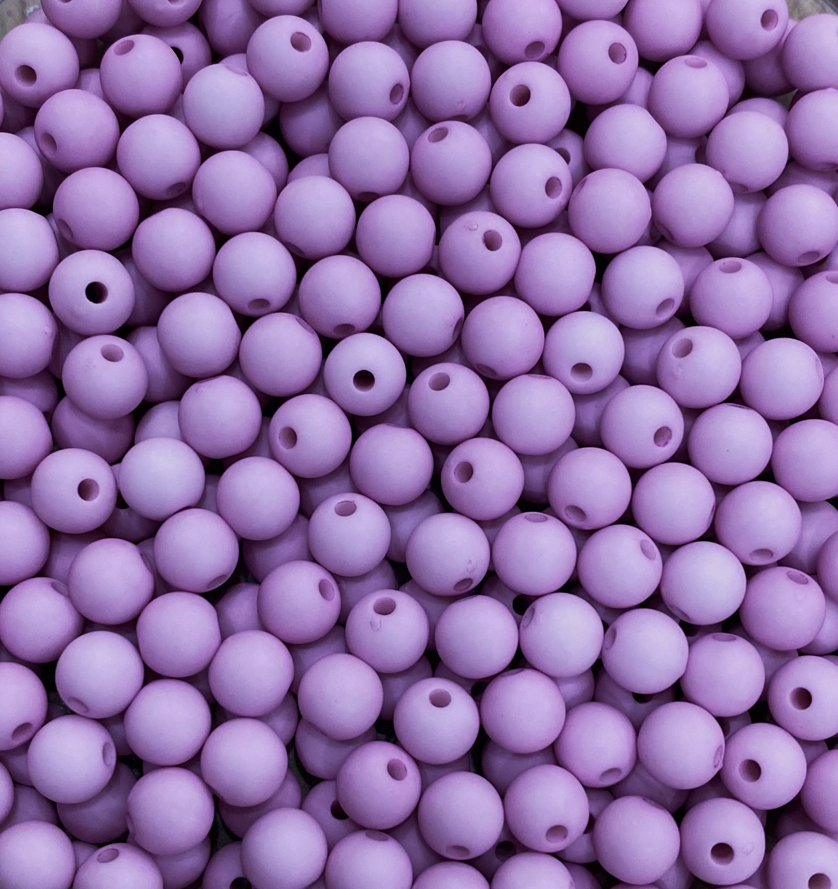 Confezione da 80 pezzi di Palline lisce opache in resina, da 6 mm., colore Rosa Glicine