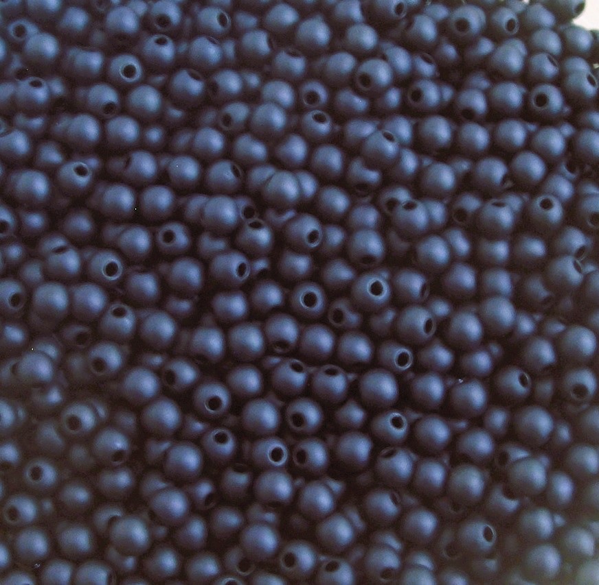 Confezione da 150 pezzi di Palline lisce opache in resina, da 4 mm., colore Marrone scuro