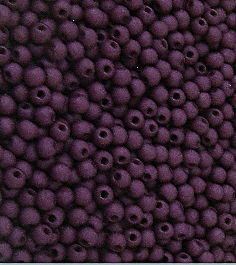 Confezione da 150 pezzi di Palline lisce opache in resina, da 4 mm., colore Ametista Scuro