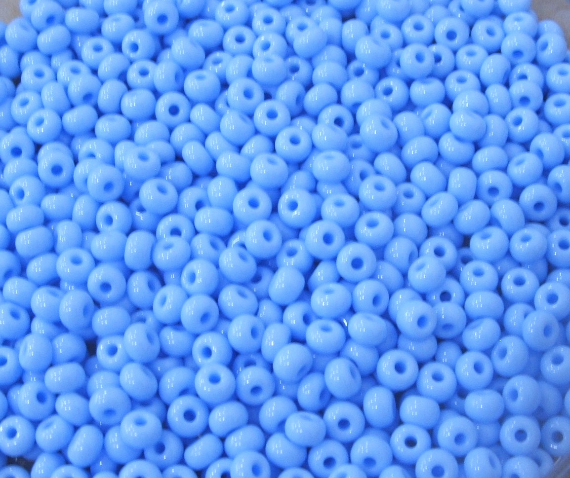 Conteria in vetro, dimensione 4,5x3mm., colore Zaffiro Chiarissimo opaco