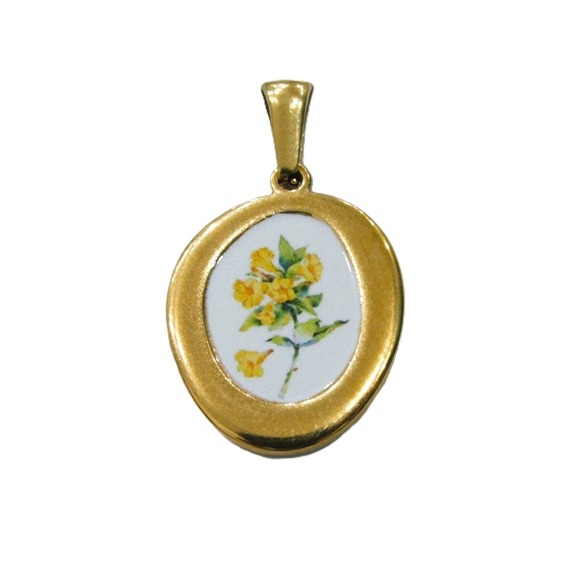Ciondolo in acciaio oro, 24x19 mm