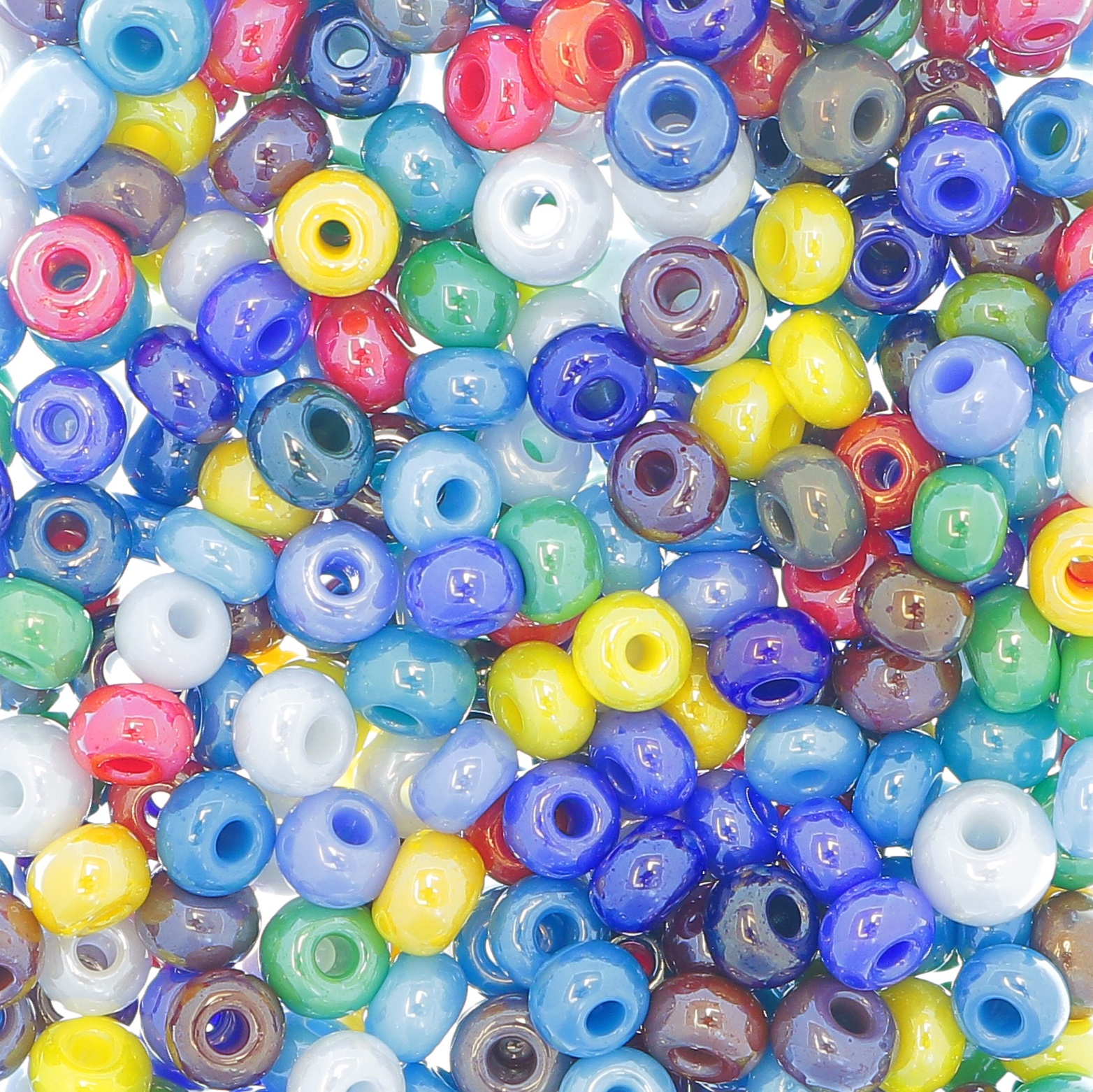 Mix di Conteria in vetro, 3x2 mm., colore Multicolor perlato