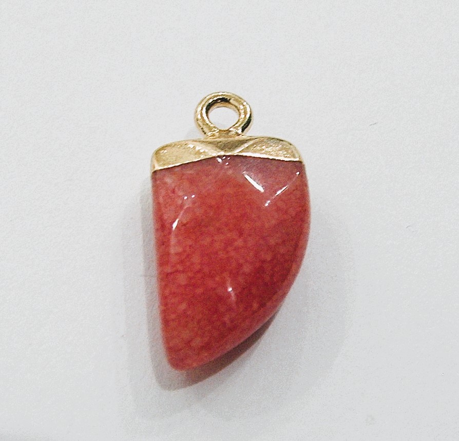 Ciondolo a forma di Dente in pietra Naturale 11x21 mm, Pietra del Sole