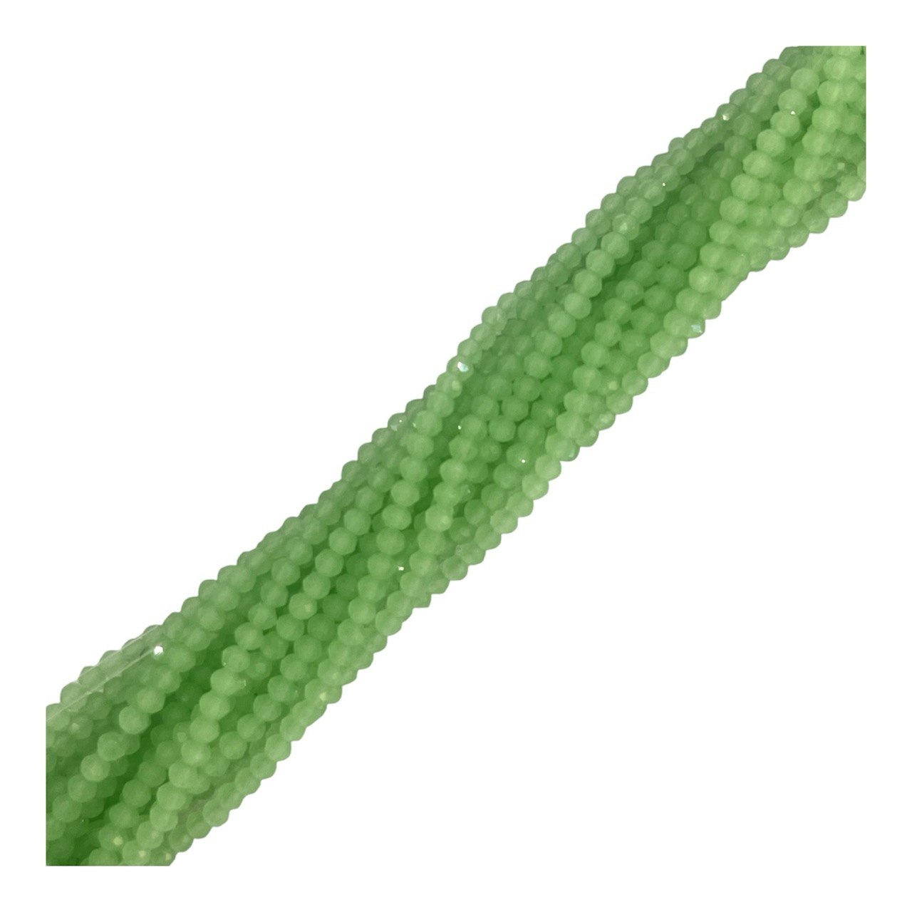 Filo di Cipollotti in Cristallo, 3x2mm., colore VERDE CHIARO OPALE, LUCIDO