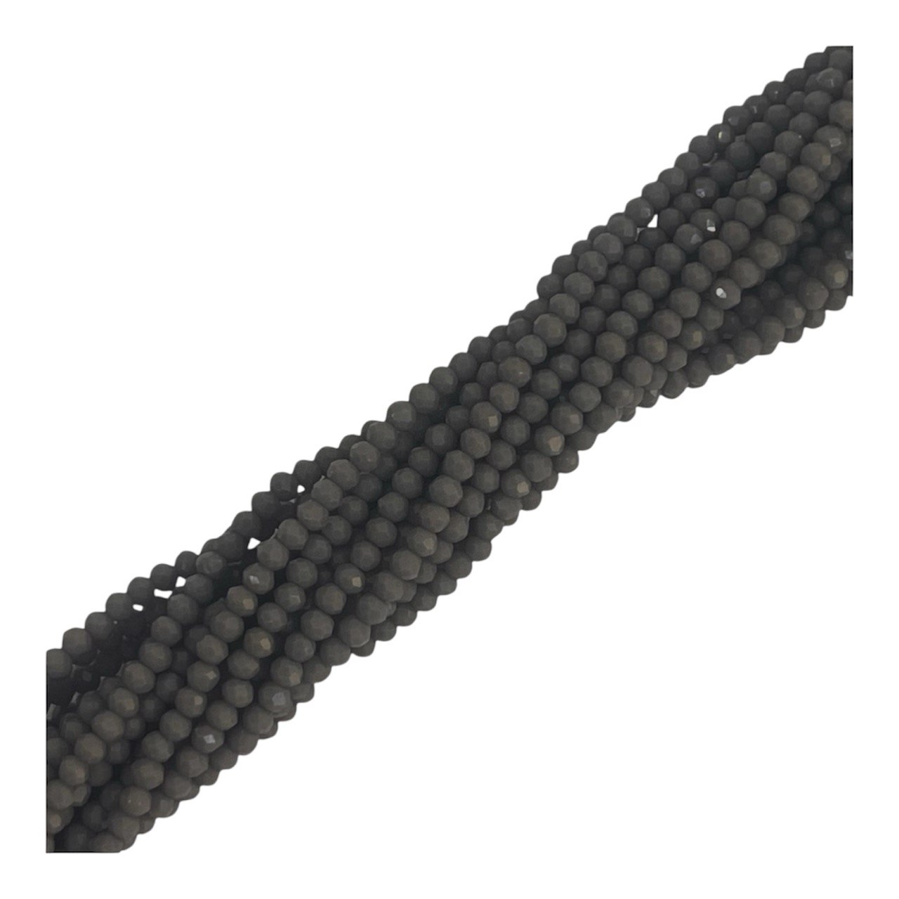 Filo di Cipollotti in Cristallo, 3x2mm., colore GRIGIO PIENO LUCIDO