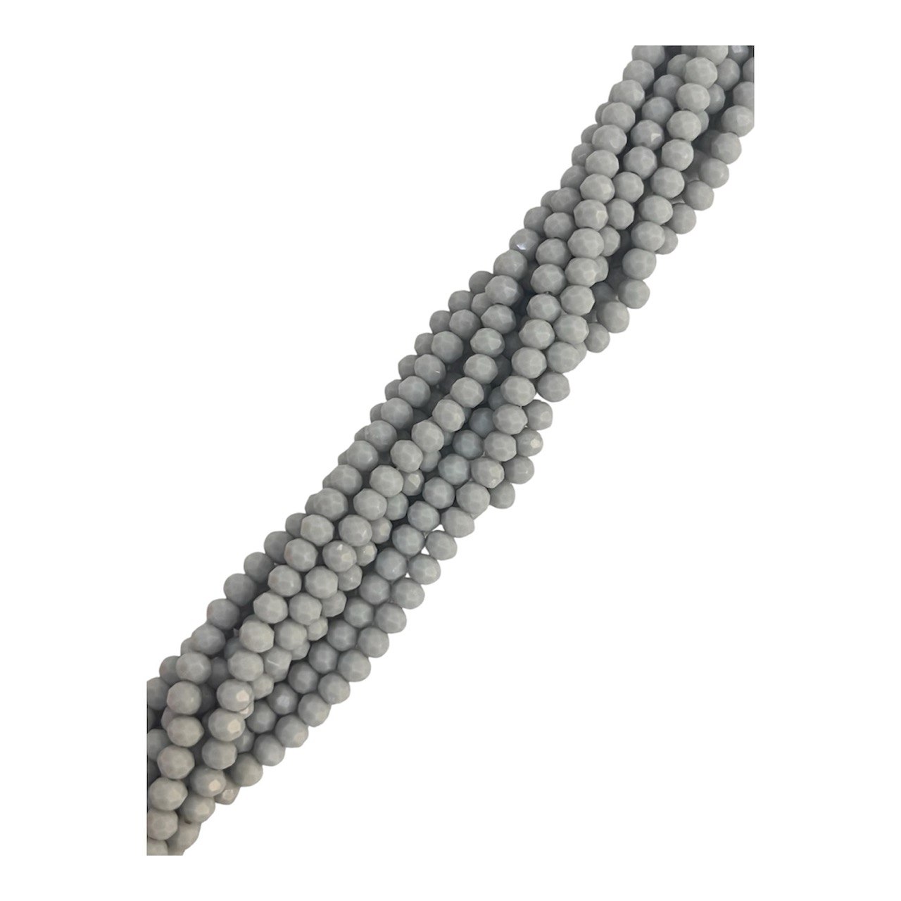 Filo di Cipollotti in Cristallo, 4x3 mm., colore GRIGIO MEDIO PIENO LUCIDO