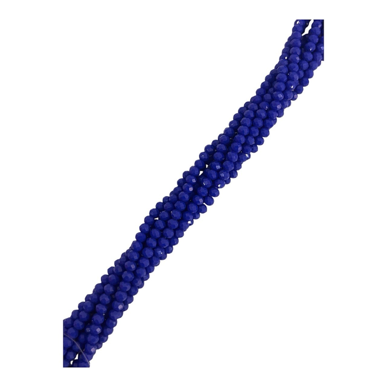 Filo di Cipollotti in Cristallo, 4x3 mm., colore BLU ELETTRICO PIENO LUCIDO