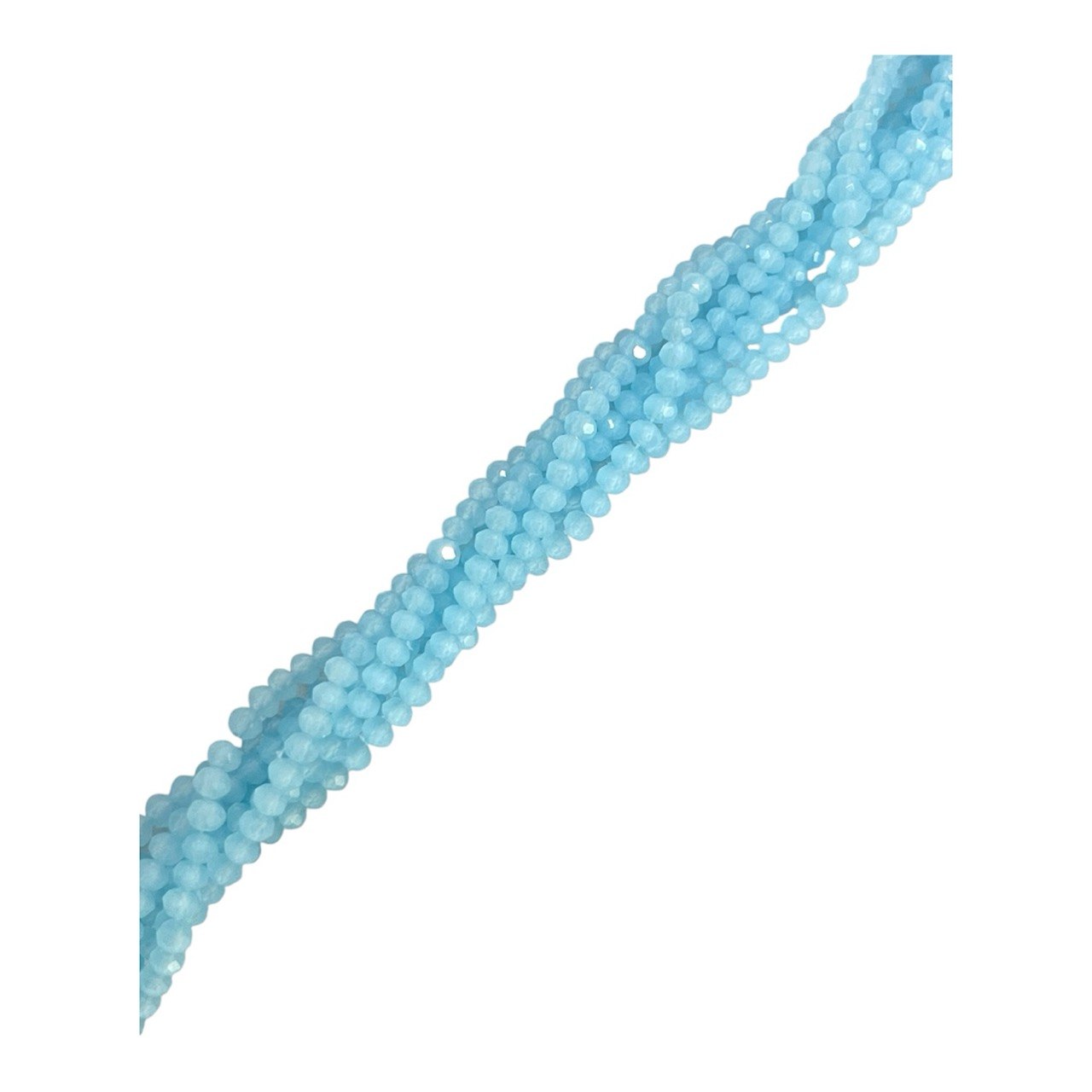 Filo di Cipollotti in Cristallo, 4x3 mm., colore ACQUAMARINA OPALE LUCIDO