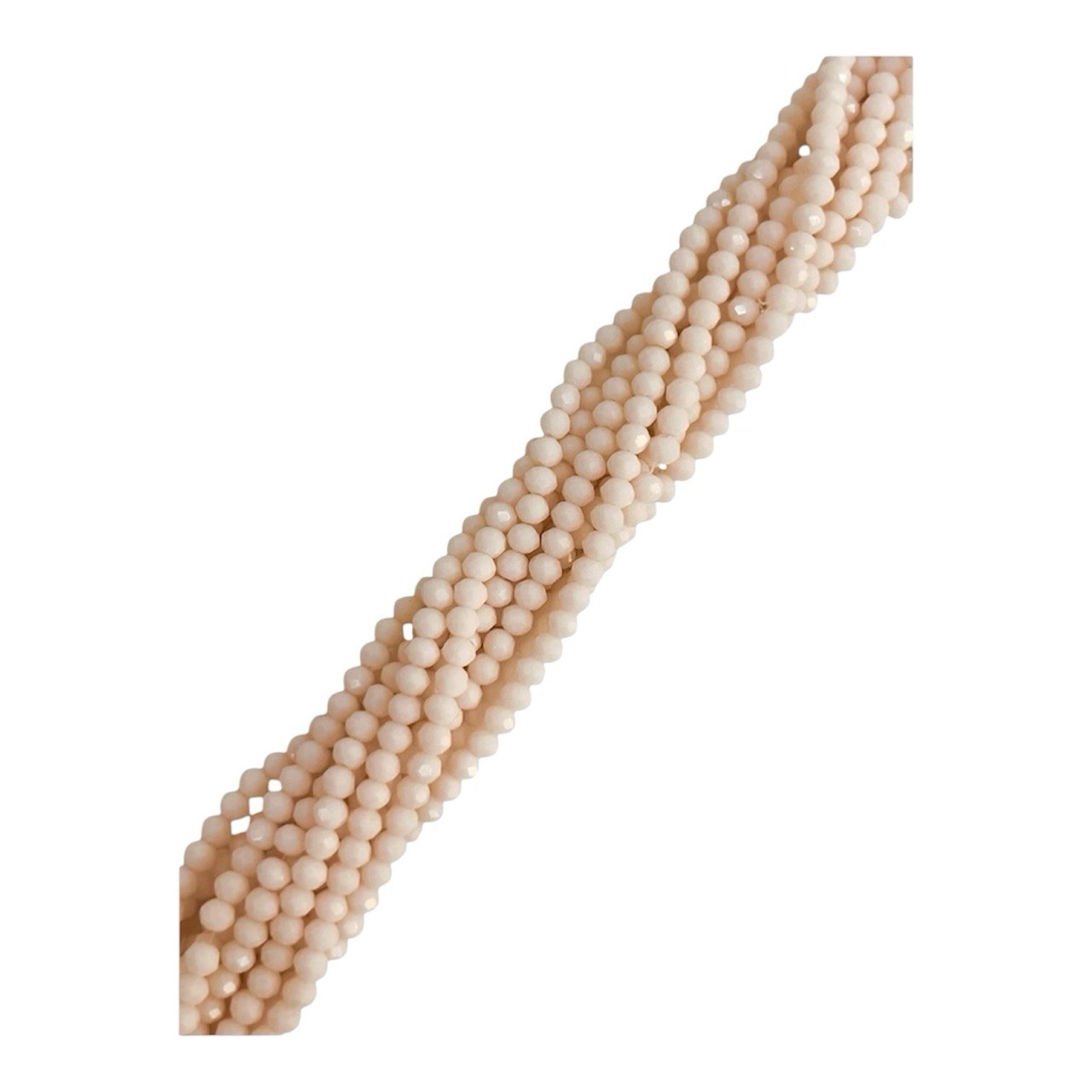 Filo di Cipollotti in Cristallo, 4x3 mm., colore CIPRIA CHIARISSIMO PIENO LUCIDO