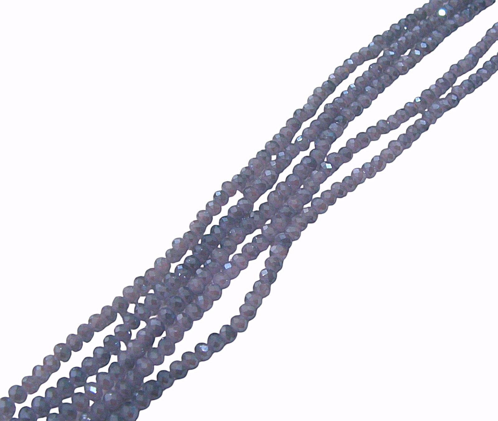 Filo di Cipollotti in Cristallo, 3x2 mm., colore GRIGIO-VIOLA PIENO LISTRATO