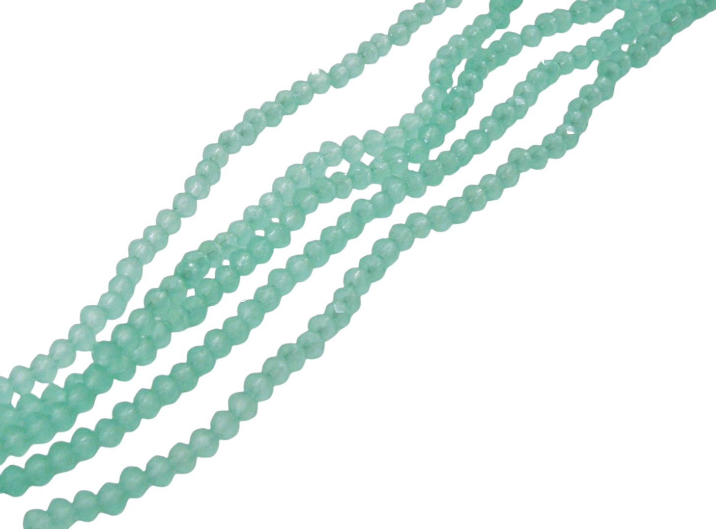 Filo di Cipollotti in Cristallo, 3x2mm., colore VERDE ACQUA OPALE