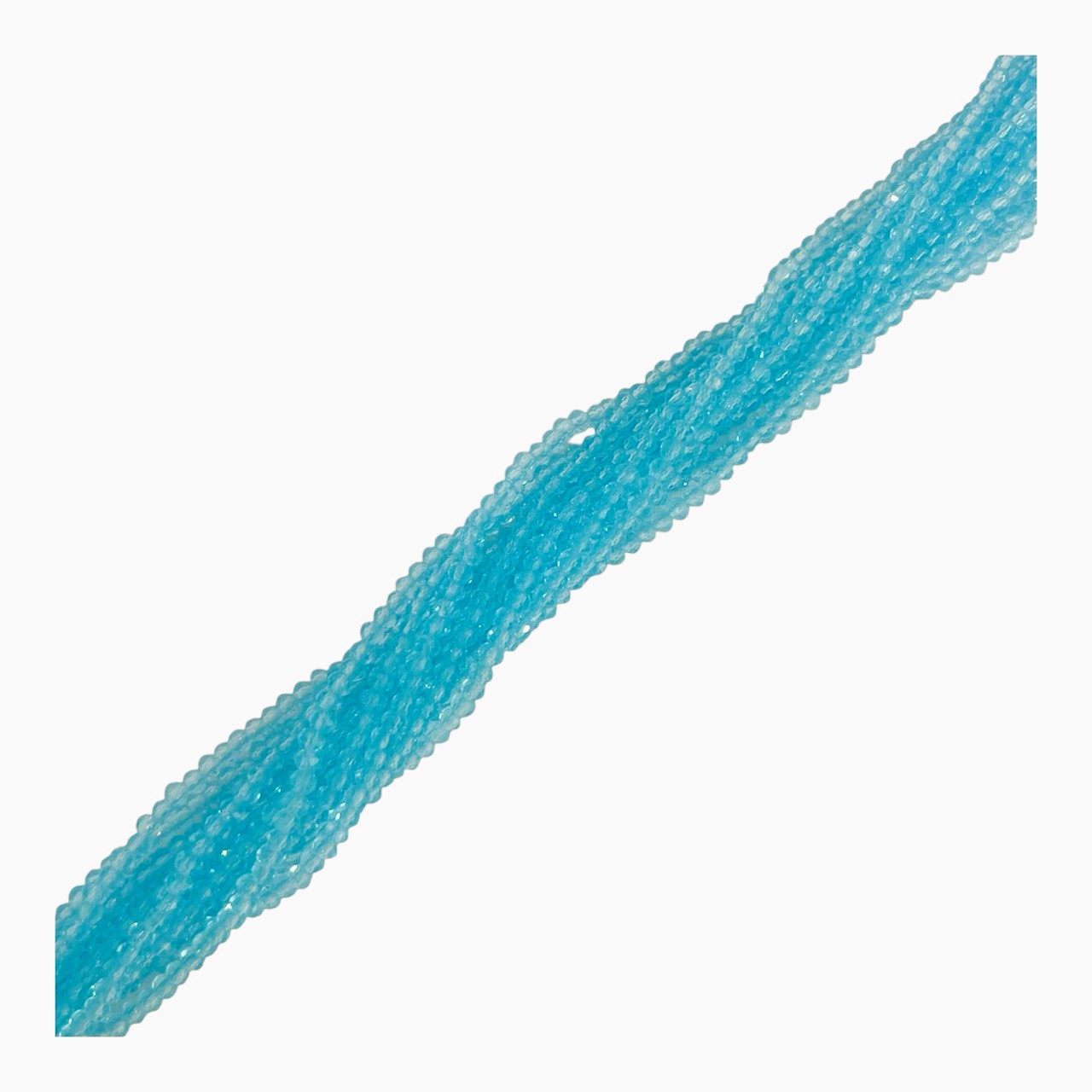 Filo di Cipollotti in Cristallo, 3x2mm., colore ACQUAMARINA CHIARA TRASPARENTE