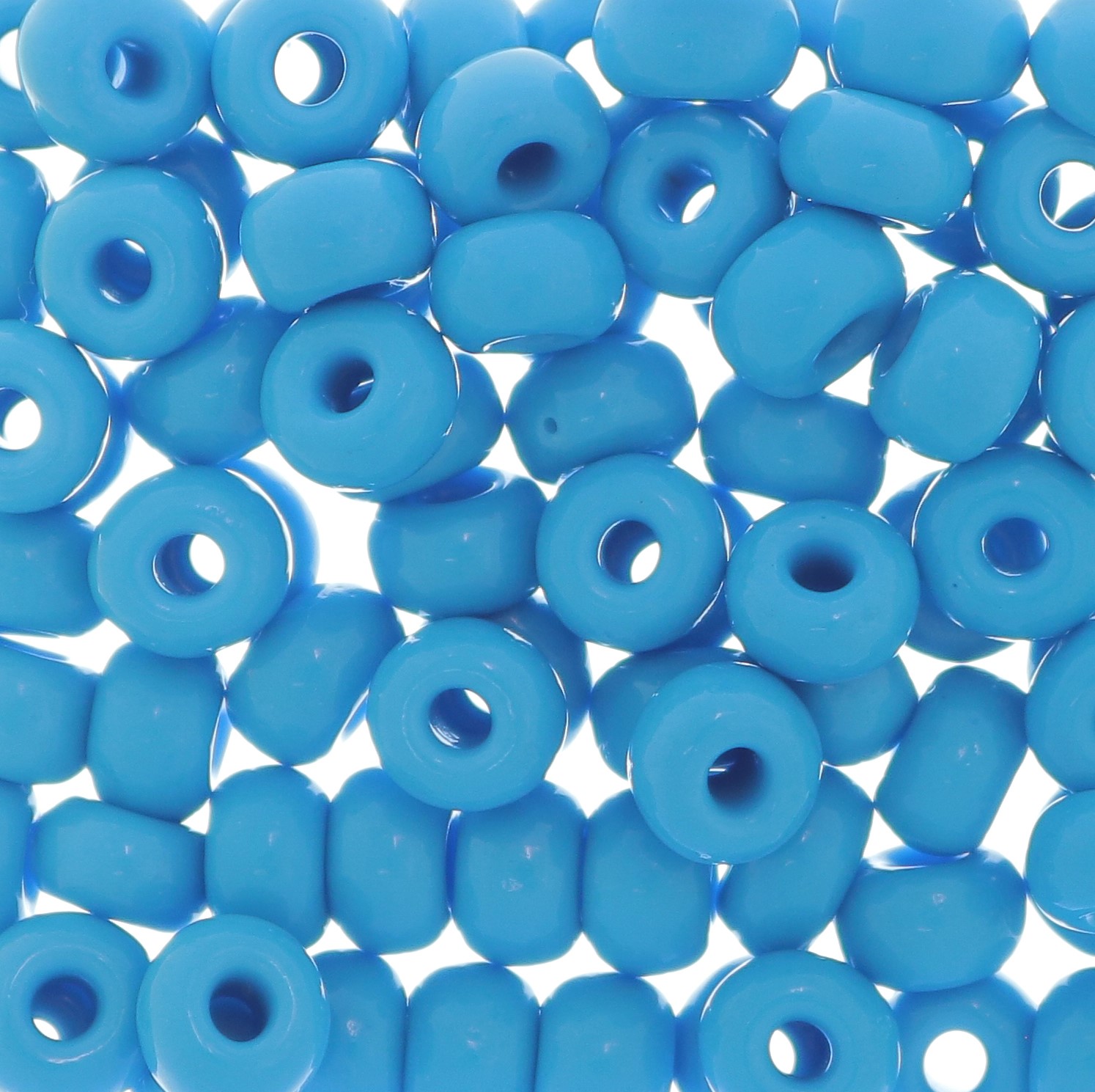 Conteria in vetro, 6x4mm, colore ACQUAMARINA SCURO OPACO