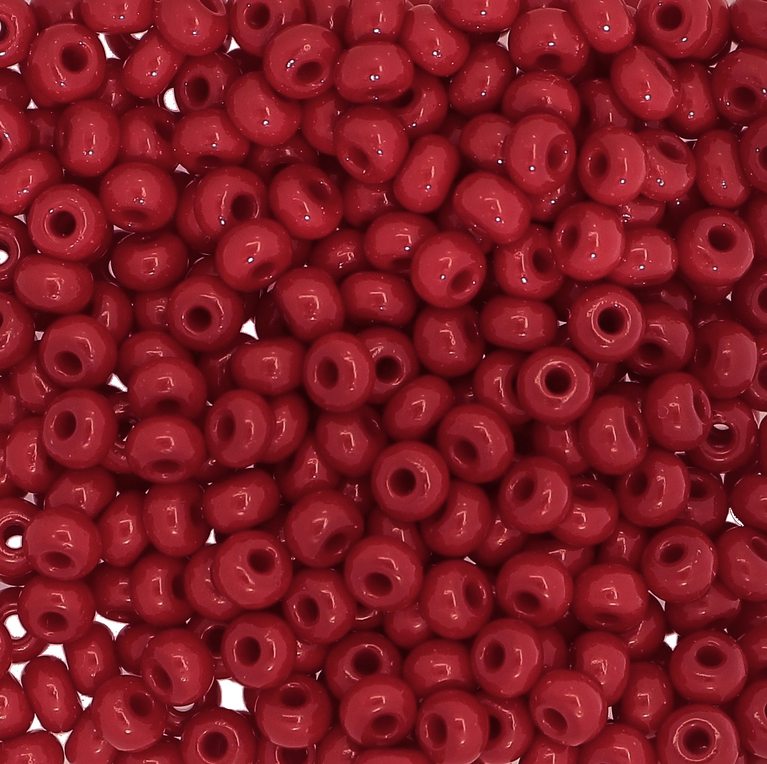 Conteria in vetro, 6x4mm, colore ROSSO OPACO