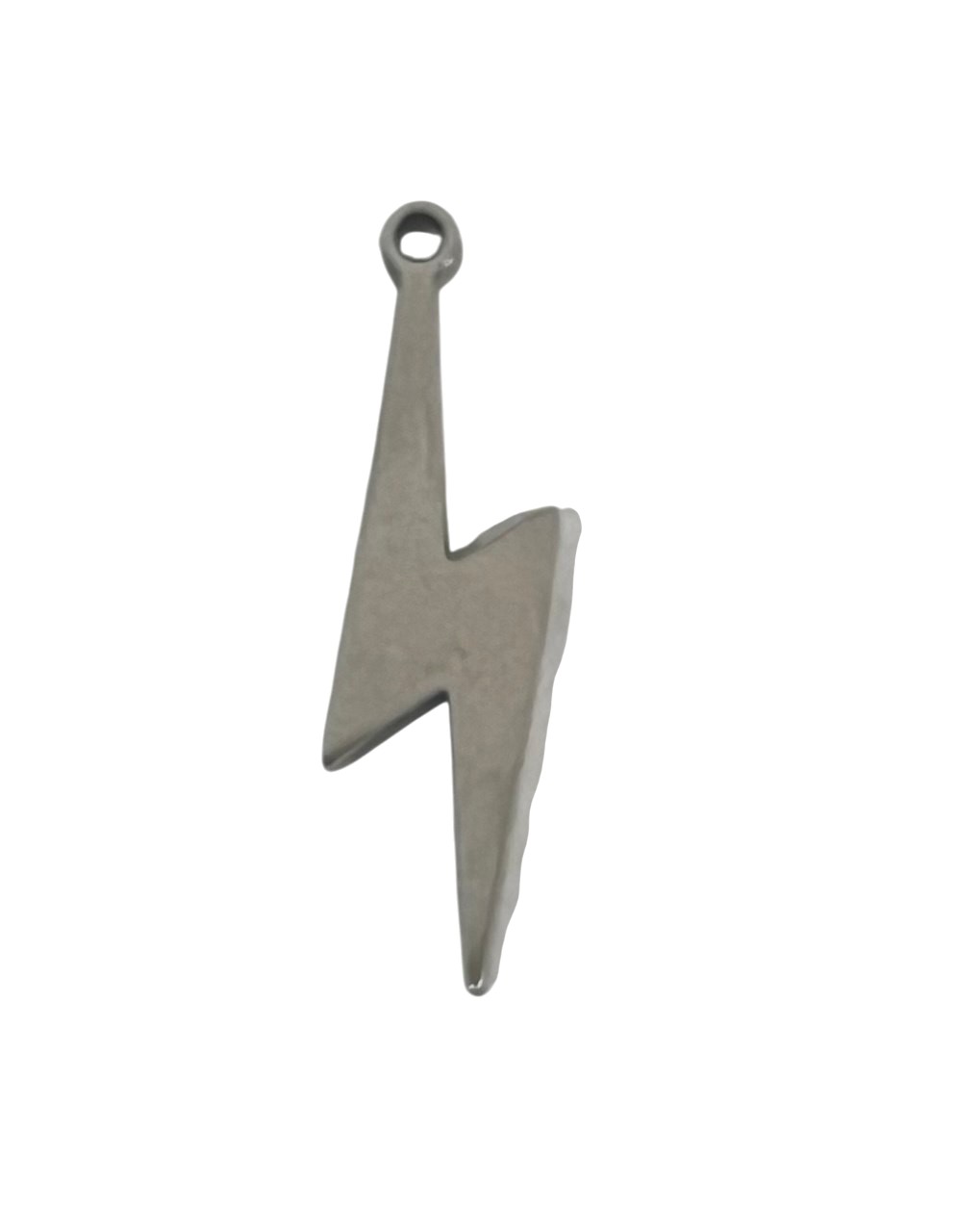 Ciondolo a forma di Saetta, 7x27 mm., in Acciaio